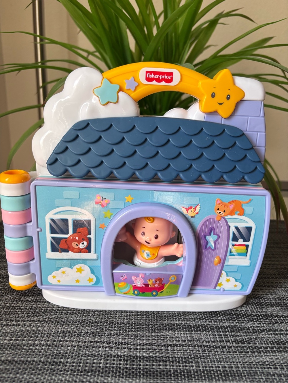 Fisher-Price Little People Playful Peek-A-Boo House Toy - Blue, Purple, Yellow